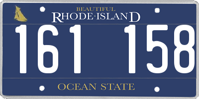 RI license plate 161158