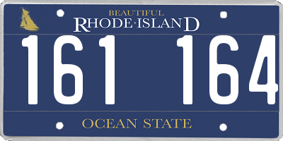 RI license plate 161164