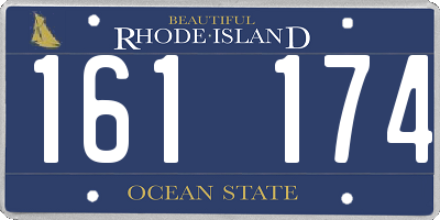 RI license plate 161174