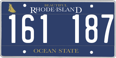 RI license plate 161187