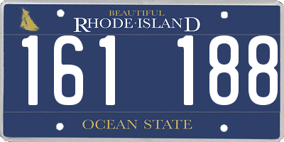RI license plate 161188