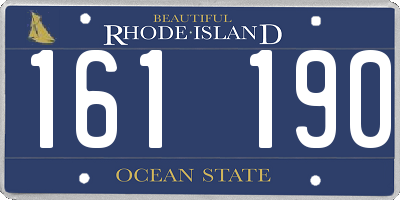 RI license plate 161190