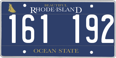 RI license plate 161192