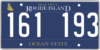 RI license plate 161193