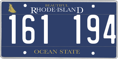 RI license plate 161194