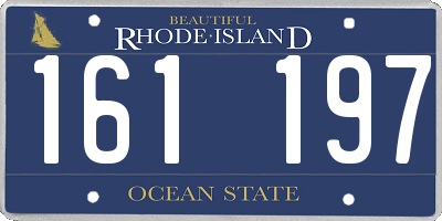RI license plate 161197