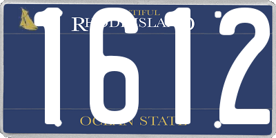 RI license plate 1612