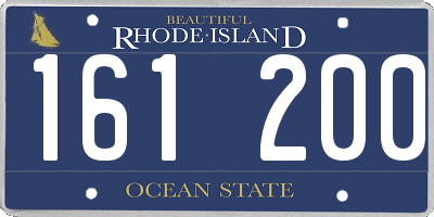 RI license plate 161200