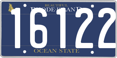 RI license plate 16122