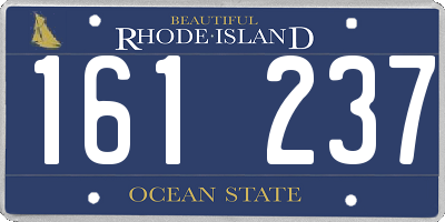RI license plate 161237