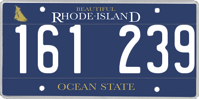 RI license plate 161239