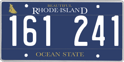 RI license plate 161241