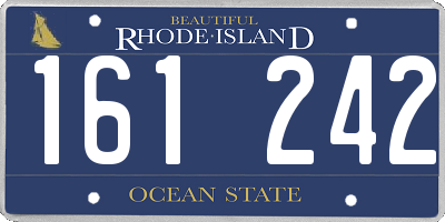 RI license plate 161242