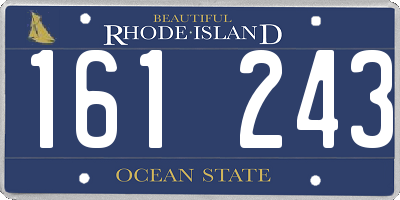 RI license plate 161243