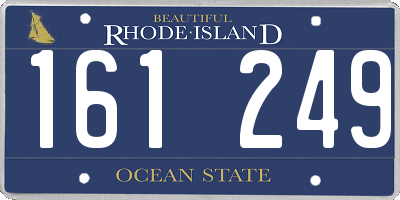 RI license plate 161249