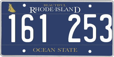 RI license plate 161253