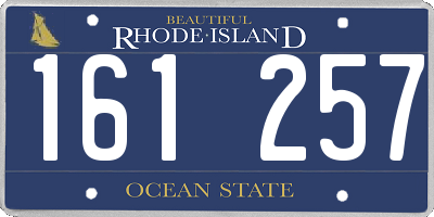 RI license plate 161257