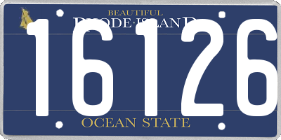 RI license plate 16126
