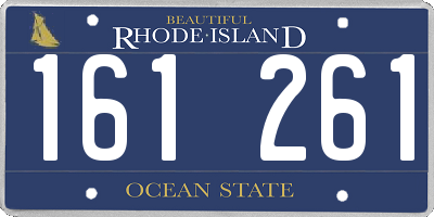 RI license plate 161261