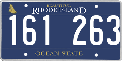 RI license plate 161263