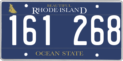 RI license plate 161268