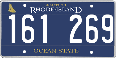 RI license plate 161269