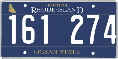 RI license plate 161274