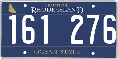 RI license plate 161276