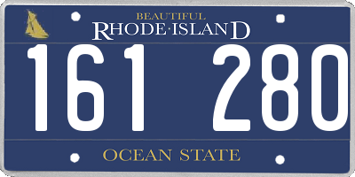 RI license plate 161280