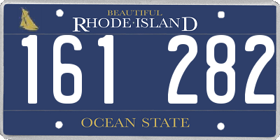 RI license plate 161282