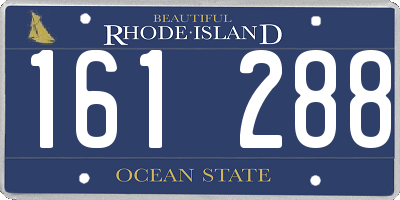 RI license plate 161288