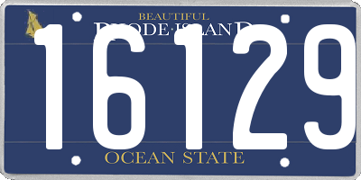 RI license plate 16129