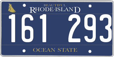 RI license plate 161293
