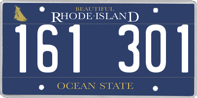 RI license plate 161301