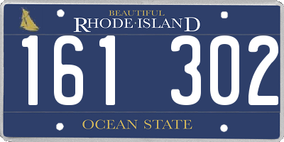 RI license plate 161302