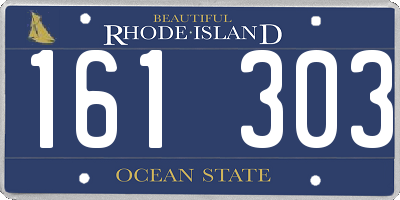 RI license plate 161303