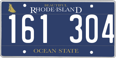 RI license plate 161304