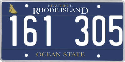 RI license plate 161305