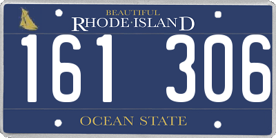 RI license plate 161306