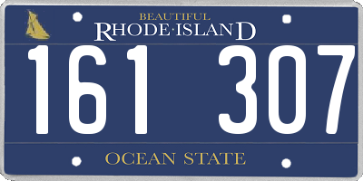 RI license plate 161307