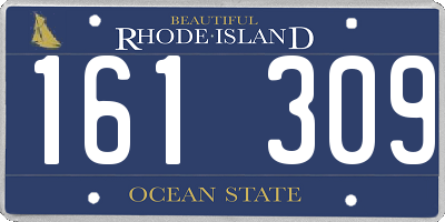 RI license plate 161309