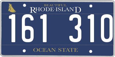 RI license plate 161310