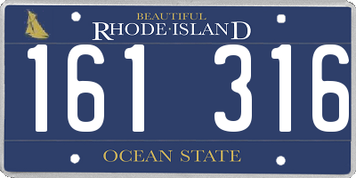 RI license plate 161316