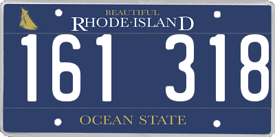 RI license plate 161318