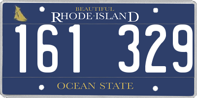 RI license plate 161329