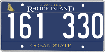 RI license plate 161330