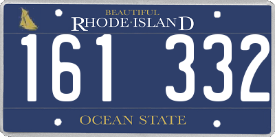 RI license plate 161332