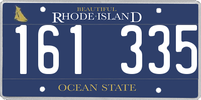 RI license plate 161335