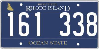 RI license plate 161338