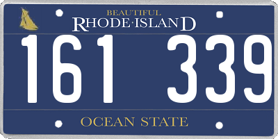 RI license plate 161339